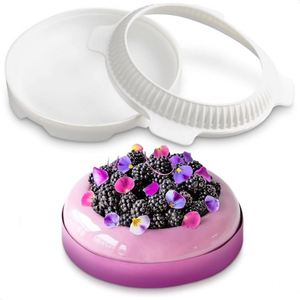 พิมพ์เค้กซิลิโคนทรงกลมขนาดใหญ่ Tangchu สำหรับมูส ไอศกรีม พุดดิ้ง ช็อกโกแลต บราวนี่ อบได้ ใช้กับเตาอบได้ - Product Image 1