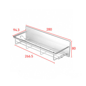 Organización de Almacenamiento para el Hogar, Estantes de Almacenamiento, Estantes de <span class=keywords><strong>Pared</strong></span> de Acero Inoxidable 304, Estante de Baño Montado en la <span class=keywords><strong>Pared</strong></span>, Estante de Almacenamiento para Baño - Product Image 5