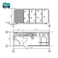 Maison préfabriquée moderne de petite taille en Chine, bureau mobile ou maison, cabane modulaire de 20 pieds