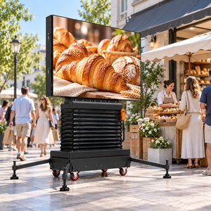 Pantalla LED P5 ligera para exteriores sobre ruedas, pantalla publicitaria reutilizable para eventos promocionales, roadshows pequeños y alquiler. - Product Image 5