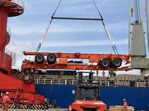 Semirremolque Esqueleto de Acero de 2 Ejes y 40 Pies para Transporte de Contenedores en Puerto, 40 Toneladas - Product Image 3