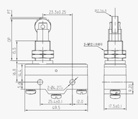 Micro-interrupteur de fin de course 15A 250VAC SPDT avec levier à rouleau métallique et boîtier en plastique pour contrôle de position industriel