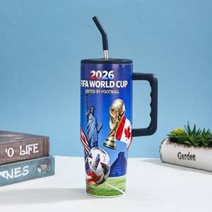 แก้วน้ำรถยนต์ New World ขนาด 40 ออนซ์ คุณภาพสูง พร้อมหูจับ แก้วเก็บความร้อนขนาดใหญ่ พร้อมหลอดดูด ดีไซน์ทันสมัย - Product Image 6