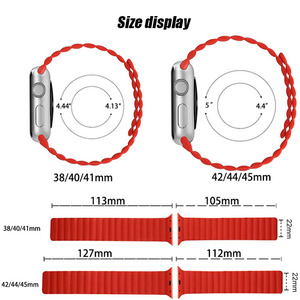 Correas de Reloj Magnéticas de Silicona de Dos Tonos, Accesorios de Moda para <span class=keywords><strong>Relojes</strong></span>, Correa de Muñeca para <span class=keywords><strong>Apple</strong></span> IWatch Series - Product Image 5