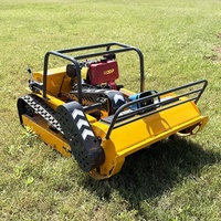 Tondeuse à gazon robotisée à chenilles en caoutchouc pour l'agriculture, moteur diesel CE Euro 5, pour les bords de route et la foresterie