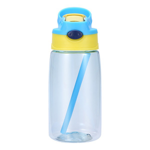 Children's Straw Water Bottle With Duckbill Lid 500Ml For Kids Kindergarten Use Cartoon Design Portable Sports Bottle - Product Image 1