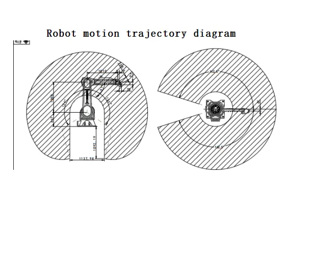 छह अक्ष स्वचालित छिड़काव रोबोट शाखा BRTIRSE2013A औद्योगिक रोबोट बोरुंटे रोबोट शाखा