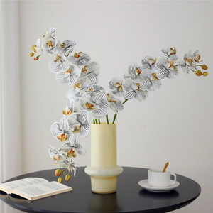 Phalaenopsis Orchid Artificial Flower 9-Headed Silk Flower High Simulation Natural Touch Luxury Style Home Decoration - Product Image 1