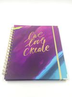 Cahier de planificateur hebdomadaire/mensuel A4 imprimé sur mesure Journal à spirale personnalisé avec couverture en papier