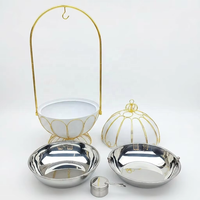 Plat de service de luxe élégant en acier inoxydable 8L, chauffe-plat pour buffet d'hôtel, ensemble de plats de service pour mariage, événements et traiteur