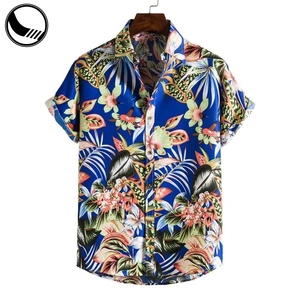 <span class=keywords><strong>Camicia</strong></span> hawaiana a manica <span class=keywords><strong>corta</strong></span> di raion estiva fiore colorato da uomo - Product Image 6