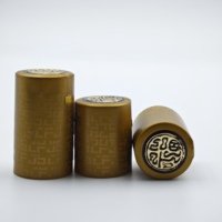 Cápsulas de Sellado para Botellas de Vino de PVC Impresas Personalizadas de Grado Alimenticio, a Prueba de Fugas, de 30 mm, con Tira Desprendible, Color y Logotipo Personalizados para Bebidas