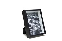 Nouvelle Arrivée Cadre Photo Moderne en Bois Noir Effet Ombre Impression UV Léger Durable Fixation Murale Tailles 5x7 A3/A4 Verre UV