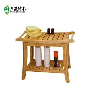 Home <b>bathroom</b> <b>stool</b>, wooden corner <b>bathroom</b> <b>stool</b>, household shower <b>stool</b>, solid wood <b>bathroom</b> <b>stool</b>, elderly bath <b>stool</b>, bamboo - Product Image 2