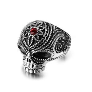 Skull <b>Titanium</b> Steel <b>Ring</b> Men's Index Finger Party Jewelry SA578 - Product Image 5