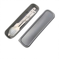 Ensemble de couverts de camping en titane pur : couteau, fourchette, cuillère, baguettes, multifonctionnel, portable, avec étui de rangement et de transport