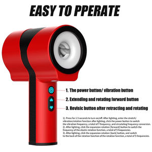 Alat Bantu Masturbasi Pria Desain Pegangan Ganda Selongsong Otomatis Teleskopik Berputar Bergetar Mainan Seks Blowjob Penis Stroker untuk Pria - Product Image 5