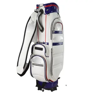2021 Justin Branded Name Custom Disc Sports Style Golf Bag 4 Wheel Cart