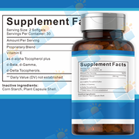 Gélules de Vitamine E Naturelle Sans Soja, Marque Privée OEM ODM, Complexe de Vitamine E, Complément Alimentaire pour le Soutien Antioxydant, Vente en Gros