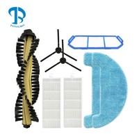 Danhui NR15 로봇 청소기 부품 액세서리에 맞는 교체 키트 메인 사이드 브러시 HEPA 및 기본 필터 걸레 천 걸레