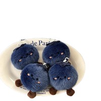 Gantungan Kunci Boneka Blueberry Lucu, Aksesoris Tas Pembawa Keberuntungan, Mainan Boneka Buah Lembut, Gantungan Kunci Blueberry Multifungsi untuk Tas Tangan & Ransel Wanita