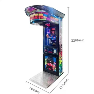 Coin Operated Punch Speed Tracker Game With Light Indicator High Score Display <b>Amusement</b> Boxing <b>Machine</b> - Product Image 1
