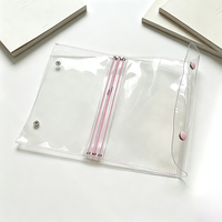 Cahier transparent A5 pour étudiants avec reliure à anneaux transparente