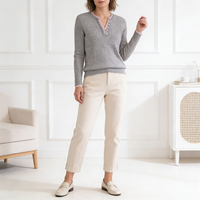 Vente directe usine – Pull en cachemire 100 % pour femme, chaud et amincissant, tricoté, décontracté, pour l'hiver, avec logo personnalisé