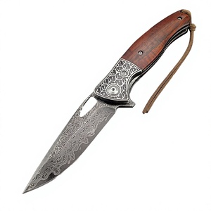 Cuchillos de Damasco de Alta Calidad a Precio Económico, Nuevo Estilo, Cuchillos de Damasco de Color Sólido, Cuchillos con Mango de Madera y Acero de Damasco - Product Image 1