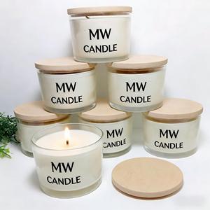 Bougie MW en cire de soja parfumée, dans un bocal en verre, design minimaliste, aromathérapie florale et végétale, décoration d'intérieur, durée de combustion de 40 à 60 heures - Product Image 1