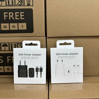 Adaptador Superrápido Tipo 25w, Enchufe Europeo de 2 Pines con Cable TIPO-C 3A DA705 para Samsung Galaxy S24 A55 A25, Cargador Rápido USB de Pared T2510