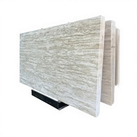 Carrelage mural extérieur en travertin blanc riz, design moderne personnalisé, durable et imperméable pour hôtels, garantie 1 an