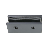 Clips d'étagère de salle de bain en laiton massif en forme de U - Noir - Support plaqué pour verre trempé de 8 à 10 mm Organisateur de salle de bain