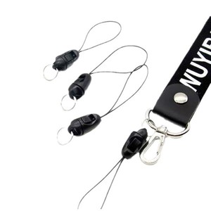 Hebilla de Plástico Negra Tipo Landmine con Anillo de Hierro y Extremo de Cuerda para Correa de Teléfono Móvil, Cordón Duradero Antibacteriano, Primavera 2024 - Product Image 2