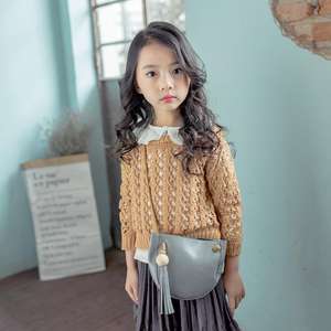 Pulls pour filles de style coréen à motifs ajourés, dernières tendances Www..com.cn - Product Image 1