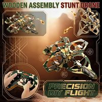 Kit de montage de drone en bois DIY DWI Dowellin, quadricoptère télécommandé à construire, blocs de construction STEM, quadricoptère à assembler