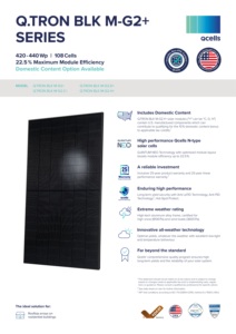 Stock d'entrepôt à Los Angeles, États-Unis - Modules photovoltaïques <span class=keywords><strong>Q</strong></span> <span class=keywords><strong>CELLS</strong></span> BLK M-G2+ 420W 425W 430W 440W entièrement noirs, panneaux solaires de type N - Product Image 2