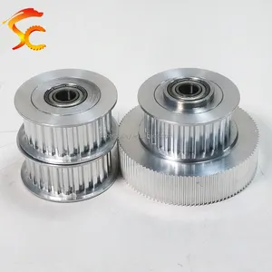 Inkjet printer Aluminum Alloy Pulley XL 26 Teeth+S2M 109/135 Teeth Inner bore 9mm Timing Combination Pulley
