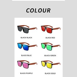 यूरोपीय बाजार फोकस वर्ग कस्टम लॉग पुरुषों लकड़ी के पैटर्न मंदिर काले फ्रेम ध्रुवीकृत धूप का चश्मा - Product Image 2