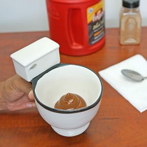 Proveedores al por mayor otra novedad 3D coofee personalizado taza de inodoro de cerámica de porcelana de forma única logotipo personalizado - Product Image 4