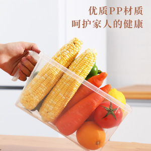 กล่องเก็บของในตู้เย็นแบบใส 4 ลิตร 5 ลิตร พลาสติกเกรดอาหาร พร้อมหูหิ้ว สำหรับเก็บรักษาผักผลไม้ ใช้ในครัว - Product Image 4