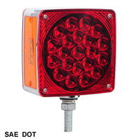 Feu de position carré LED double face avec clignotant latéral, lampe de marquage latérale pour remorque et camion à montage sur pied SAE/DOT/FMVSS108
