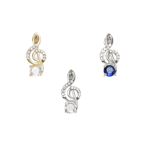 Broche de cuerno de <span class=keywords><strong>clave</strong></span> de sol con diamantes de imitación de aleación elegante y atmosférica, ramillete, accesorios de insignia de <span class=keywords><strong>instrumento</strong></span> <span class=keywords><strong>Musical</strong></span> de moda - Product Image 1