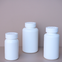Vente en gros 100ml 200ml 300ml 400ml Bouteille de capsule en PE Bouteille de médecine blanche résistante à la lumière avec couvercle à vis à pression