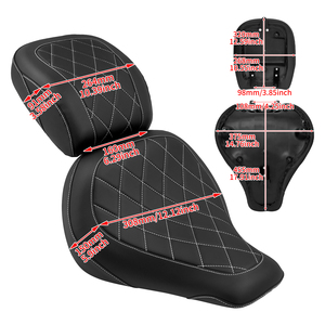 Asiento de Motocicleta para Conductor y Pasajero, 2 Plazas, Negro/Azul/Blanco/Rojo, para Harley Softail Fat Boy FLFB FLFBS 18-Up Breakout <span class=keywords><strong>FXBR</strong></span> 23-Up - Product Image 6