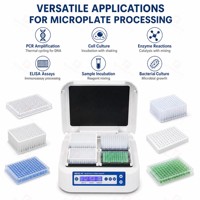 Agitateur-chauffeur numérique pour 4 microplaques, incubateur, chauffage 70°C, vitesse d'agitation 1500 tr/min, machine de mélange pour ELISA, culture cellulaire, laboratoire