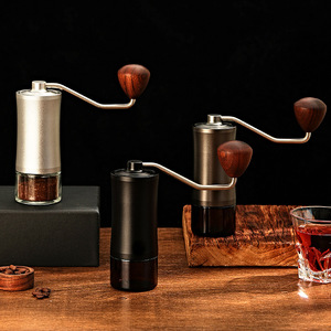 Moulin à café <span class=keywords><strong>manuel</strong></span> transfrontalier à manivelle, avec cœur en acier CNC et double axe de broyage, pour usage domestique, portable et compact - Product Image 1