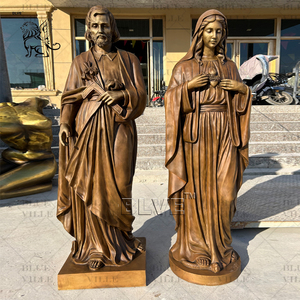 BLVE Christian Religious Life Size Bronce Jesús Estatua Religiosa Bronce San José y María Esculturas en Stock - Product Image 2