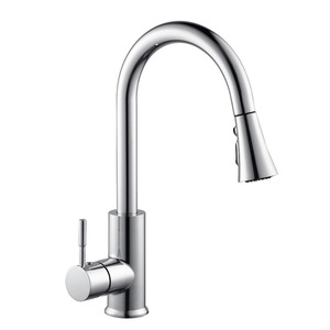 Rubinetto da cucina cromato transfrontaliero con doccetta estraibile, funzione pausa controllata da pulsante, doccetta <span class=keywords><strong>a</strong></span> <span class=keywords><strong>risparmio</strong></span> <span class=keywords><strong>idrico</strong></span> con 3 modalità di flusso - Product Image 3