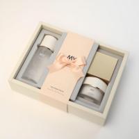 Boîte cadeau en papier kraft avec fenêtre transparente personnalisée, emballage en carton écologique pour bougies, parfums, soins de la peau, ensembles cosmétiques